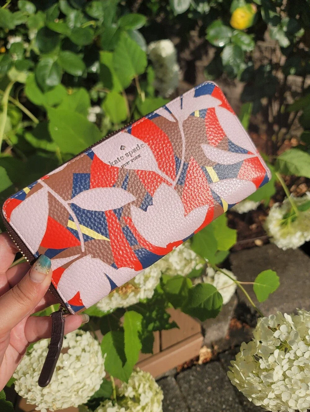 Kate Spade Floral Continental Leather Wallet